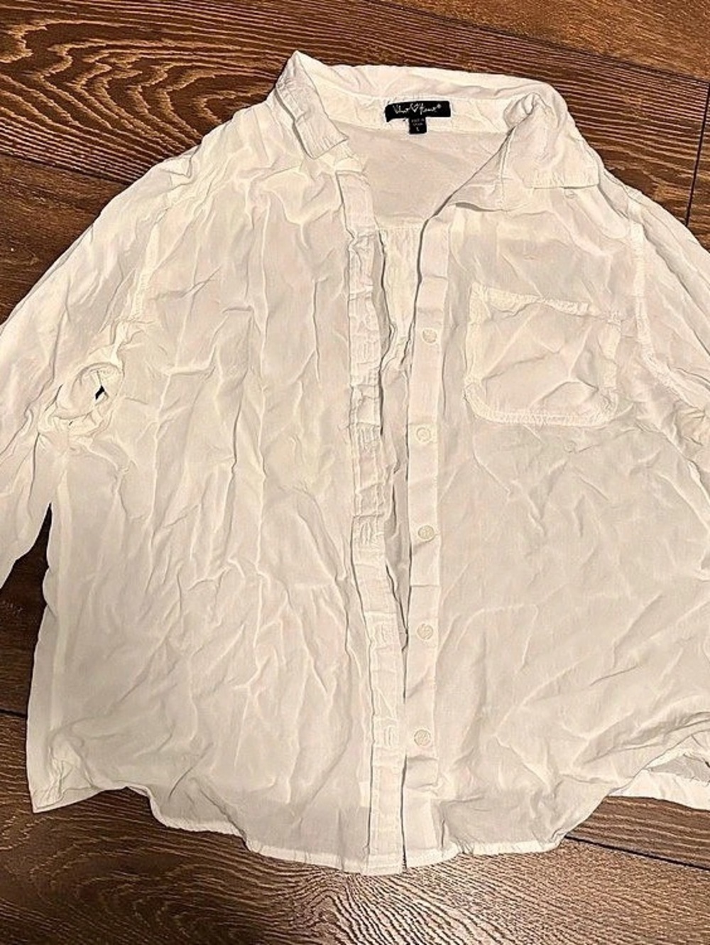 Velvet Heart Women's Rayon Button Down Shirt Large Like New